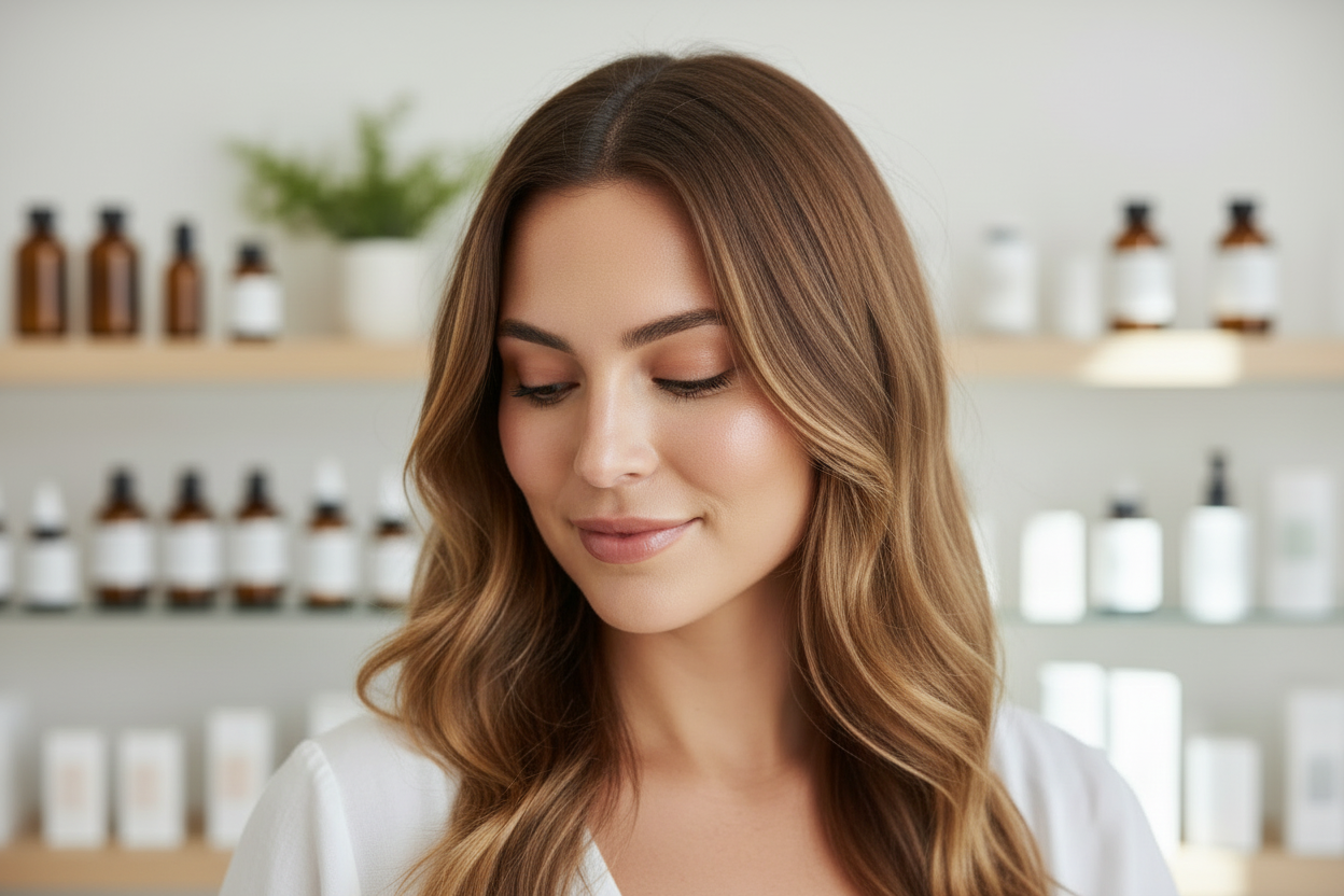 zoom out and show her chest, make it look like shes looking down